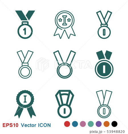 Medal icon, vector logo, medal symbol for your web Medal icon, vector logo, medal symbol for your web 53948820