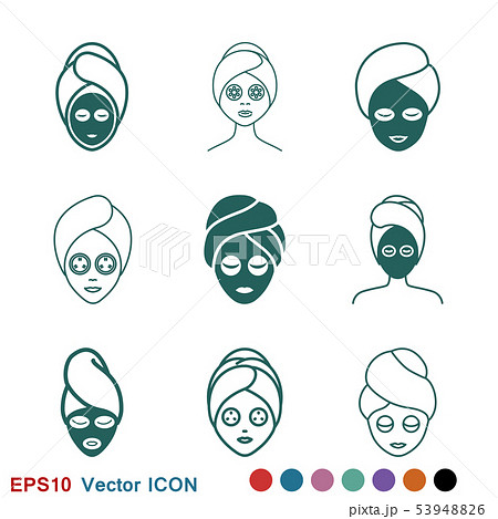 Facial mask icon logo, illustration, vector sign Facial mask icon logo, illustration, vector sign 53948826