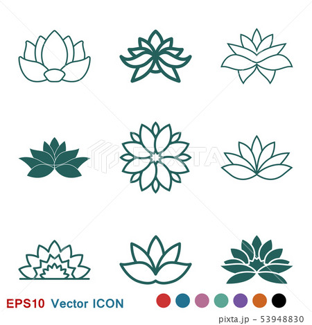 Lotus icon logo, illustration, vector sign symbol Lotus icon logo, illustration, vector sign symbol 53948830