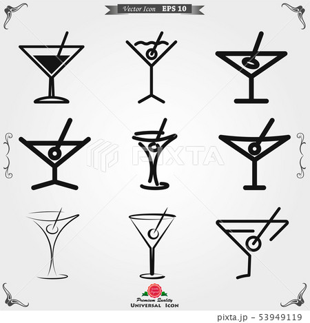 Martini icon logo, illustration, vector sign Martini icon logo, illustration, vector sign 53949119