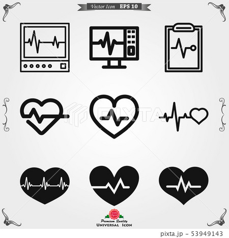 Heartbeat icon logo, illustration, vector sign Heartbeat icon logo, illustration, vector sign 53949143