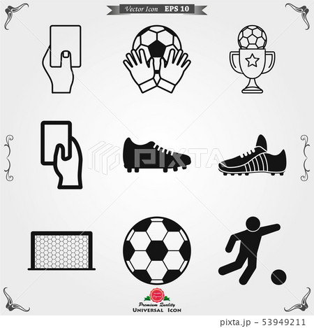 Foot Ball Soccer Icon Sport Objects For Logo のイラスト素材