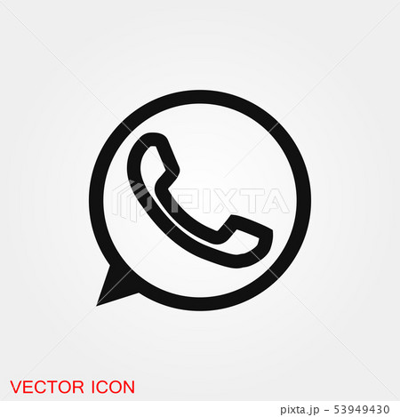 Telephone icon, Whatsapp icon vector sign symbol 53949430