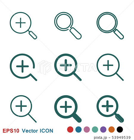 Zoom icon vector sign symbol for design 53949539