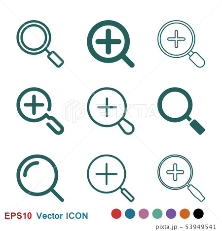 Zoom icon vector sign symbol for design 53949541
