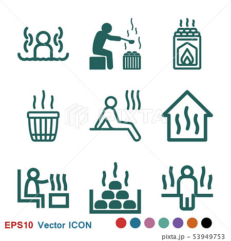 Sauna icon vector sign symbol for design 53949753