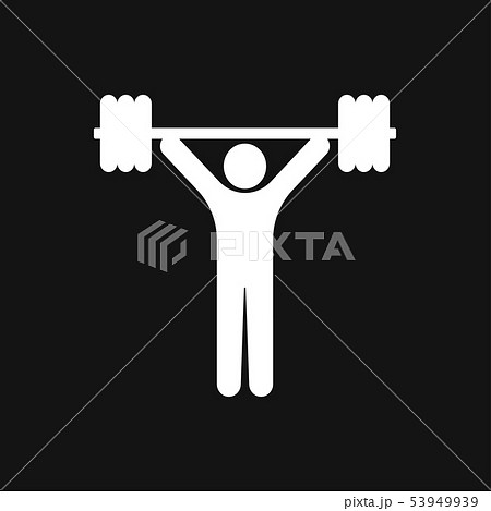 Weightlifter icon vector sign symbol for design Weightlifter icon vector sign symbol for design 53949939