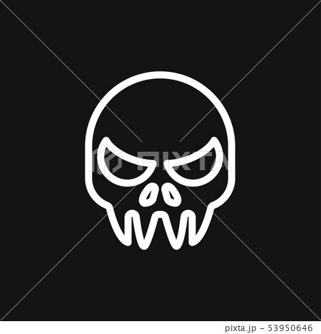 Skull icon vector sign symbol for design Skull icon vector sign symbol for design 53950646