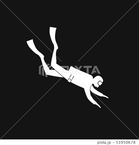 Scuba diver icon vector sign symbol for design 53950678