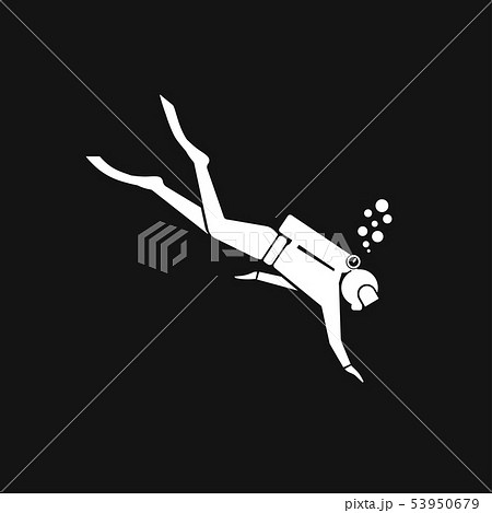 Scuba diver icon vector sign symbol for design 53950679