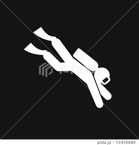Scuba diver icon vector sign symbol for design 53950680