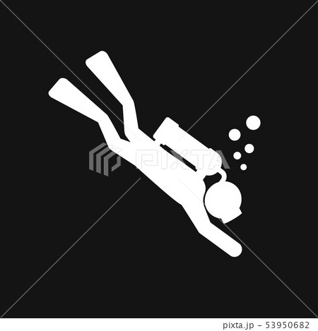 Scuba diver icon vector sign symbol for design 53950682
