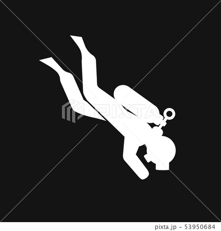 Scuba diver icon vector sign symbol for design 53950684