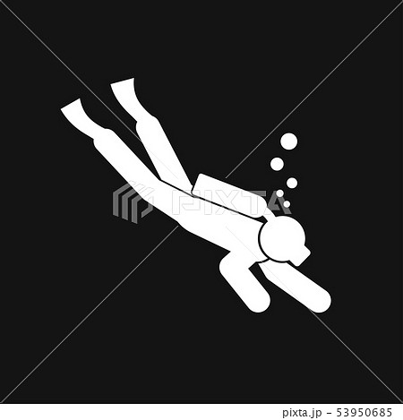 Scuba diver icon vector sign symbol for design 53950685