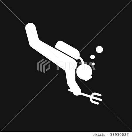 Scuba diver icon vector sign symbol for design 53950687