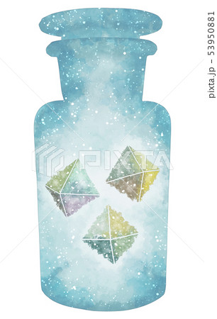 集気瓶 八面体 蛍石 フローライトのイラスト素材 [53950881] - PIXTA