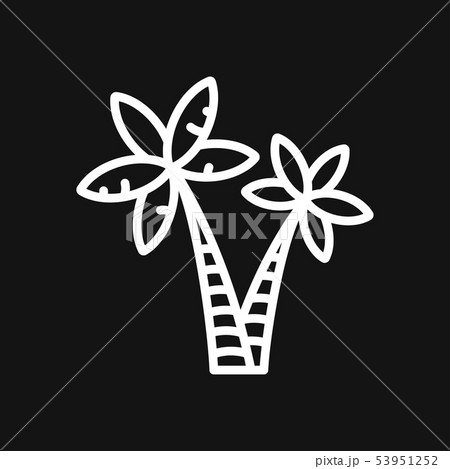 Coconut trees Icon vector sign symbol for design 53951252