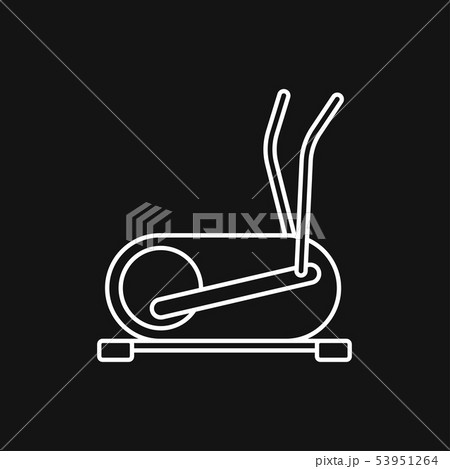 Elliptical machine gym icon, vector sign symbol Elliptical machine gym icon, vector sign symbol 53951264