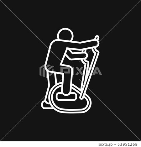 Elliptical machine gym icon, vector sign symbol 53951268