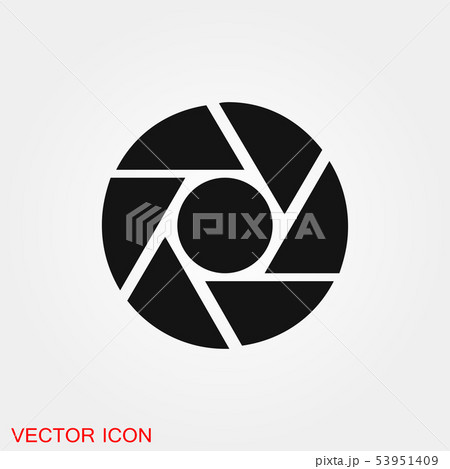 Camera objective icon vector sign symbol for 53951409