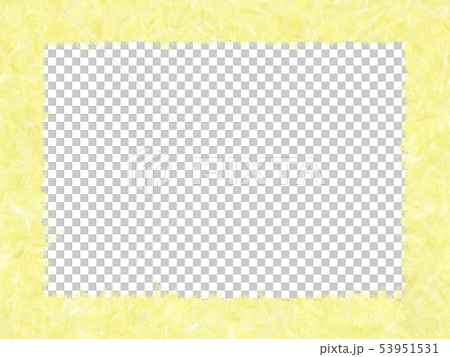 雲紙-フレーム-イエロー-透明 53951531