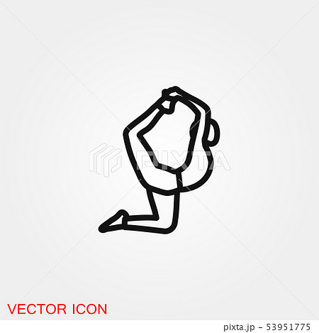 Yoga Fitness Icon vector sign symbol for design 53951775