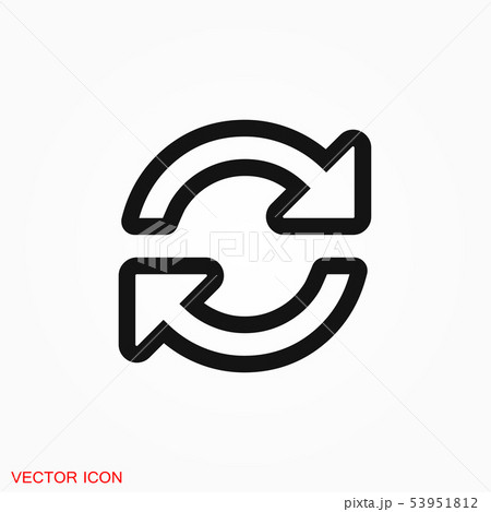 Refresh icon vector sign symbol for design Refresh icon vector sign symbol for design 53951812