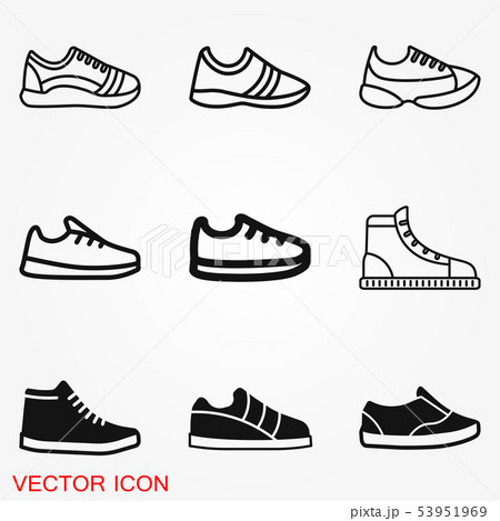 Sneakers Icon Vector Sign Symbol For Designのイラスト素材