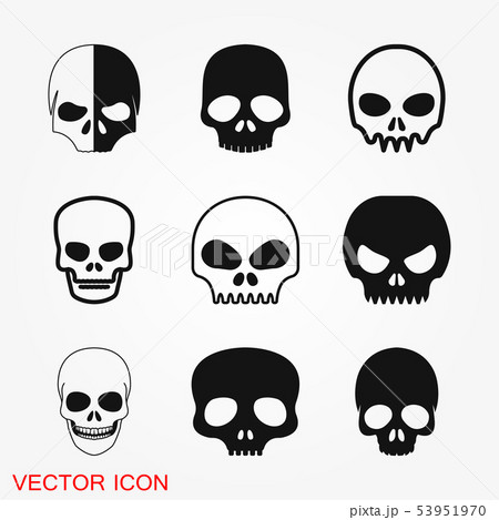 Skull icon vector sign symbol for design Skull icon vector sign symbol for design 53951970