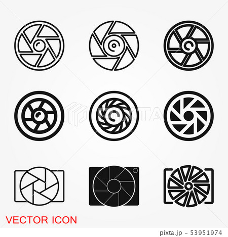 Camera objective icon vector sign symbol for Camera objective icon vector sign symbol for 53951974