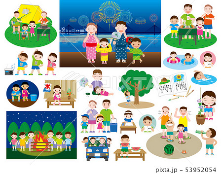 夏休みイラストセット 53952054