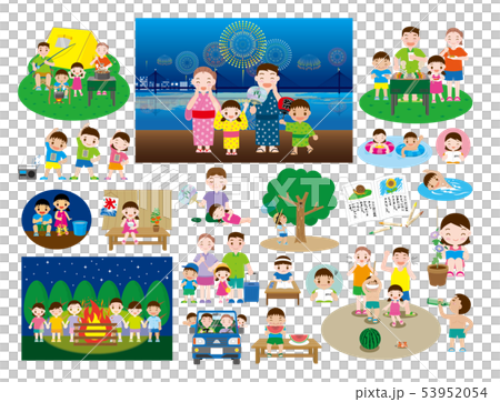 夏休みイラストセット 53952054