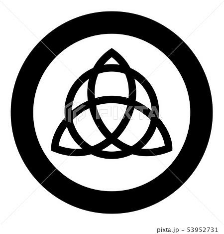 Trikvetr knot with circle Power of three viking  53952731