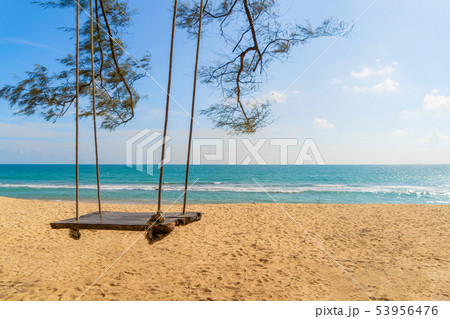 A swing near the beach for travel trip and 53956476