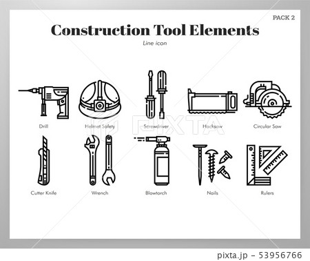Construction tool elements Line pack 53956766