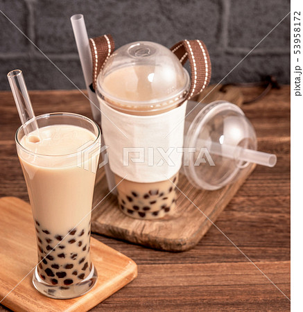 タピオカミルクティー 台湾 飲み物 タピオカ 53958172