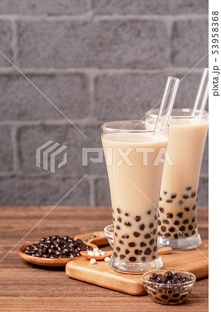 タピオカミルクティー 台湾 飲み物 タピオカ 53958368