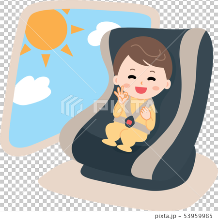チャイルドシート 赤ちゃんのイラストのイラスト素材