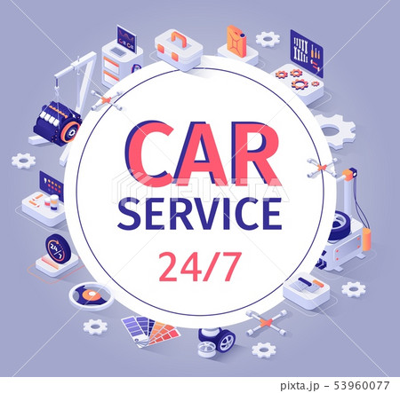 Car Service Banner Offer 24 to7 Customer Support Car Service Banner Offer 24 to7 Customer Support 53960077