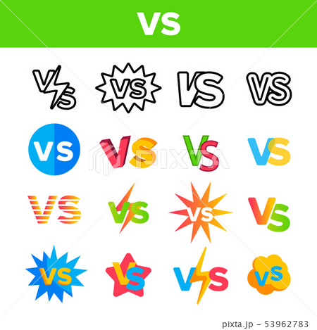 VS Abbreviation, Versus Vector Color Icons Set 53962783