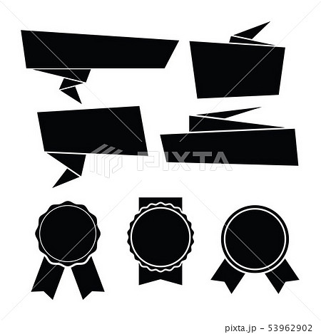 ribbon banner icon,flat design 53962902