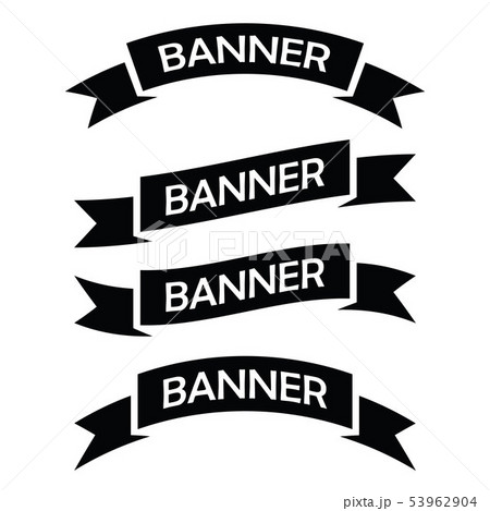 ribbon banner icon,flat design 53962904