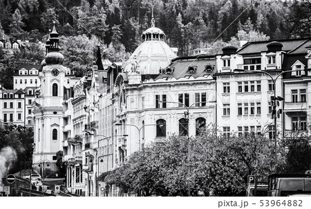 Karlovy Vary with Church of Saint Mary Magdalene, Karlovy Vary with Church of Saint Mary Magdalene, 53964882