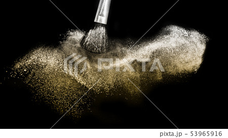 powder splash and brush for makeup artist 53965916