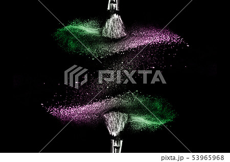 powder splash and brush for makeup artist 53965968