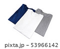 Folded t-shirts isolated on white background  53966142