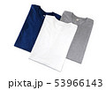 Folded t-shirts on white background-clipping path 53966143