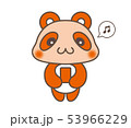 スマホを見ているパンダのキャラクター（オレンジ） 53966229