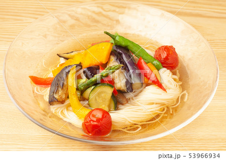 夏野菜の揚げ浸しそうめん 53966934