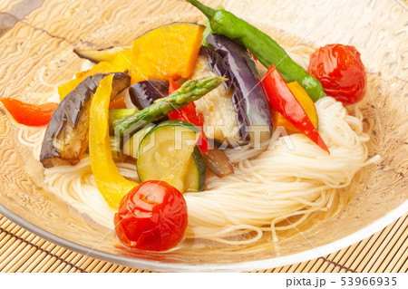夏野菜の揚げ浸しそうめん 53966935